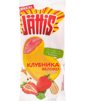 Десерт взбитый Jattis клубнично-яблочный с ароматом банан 70г