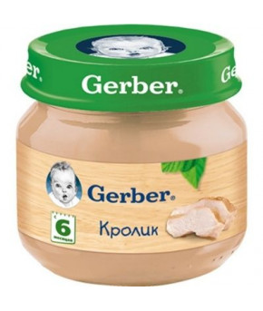 Пюре Gerber кролик 80г
