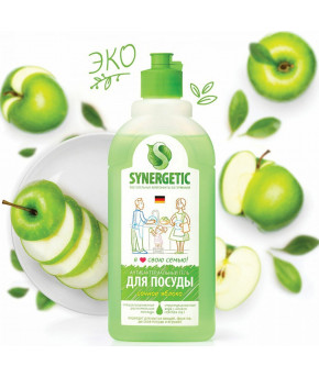 Средство для мытья посуды Synergetic биоразлагаемое детских игрушек с ароматом яблока 500мл
