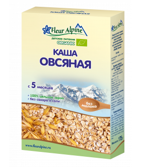 Каша Fleur Alpine Organic овсяная безмолочная 175г