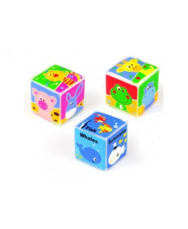 Игрушка для ванны Baby mix пластиковая Кубики (в пвх-пакете)
