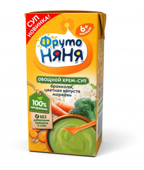 Крем-супчик Фруто Няня брокколи цветная капуста морковь 200г