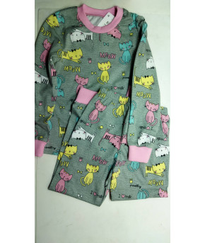 Пижама для девочки Свiтанак фуфайка+брюки (серый) р-р 110,116-56