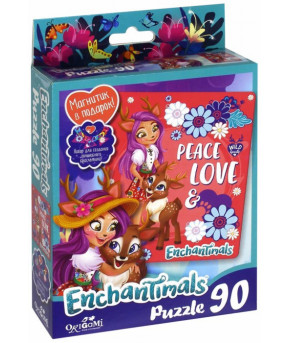 Настольная игра Пазлы Enchantimals Peace and Love магнитик 90 Эл