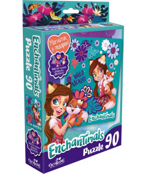 Настольная игра Пазлы Enchantimals Wild Hearts магнитик 90 Эл