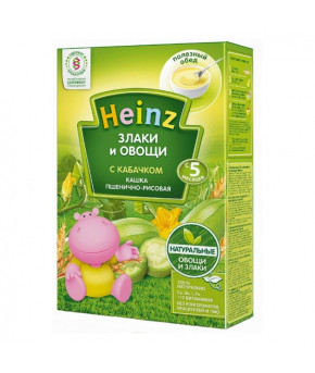 Каша Heinz рисово-пшеничная с кабачком безмолочная 200г