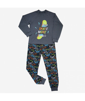 Пижама для мальчика Купалiнка фуфайка+брюки (серый) р-р 146-68