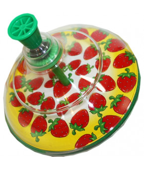 Юла развивающая Пеликан Клубника прозрачная 15см