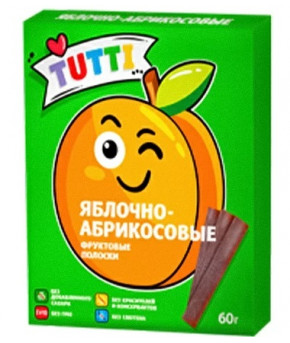 Фруктовый ролл Tutti яблочно-абрикосовые 30г
