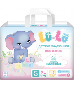 Подгузники LU-LU Diapers 5 X-Large (12-20кг) 42шт