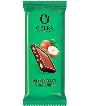 Шоколад молочный O`Zera Milk&Hazelnuts 24г