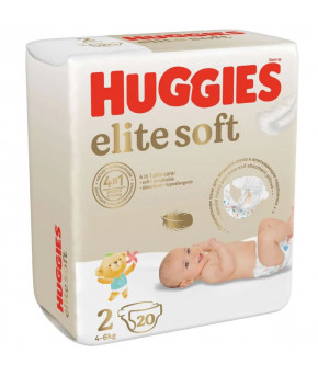 Подгузники Huggies Elite Soft 2 (4-6кг) 20шт