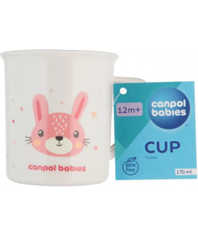 Чашка пластиковая Canpol babies Cute Animals Розовый 170мл 12+