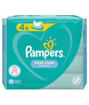 Салфетки влажные Pampers Baby Fresh Quadro 52шт