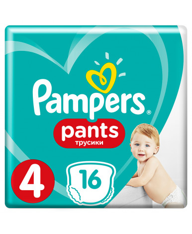 Подгузники-трусики Pampers Pants 4 (9-15кг) 16шт