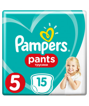 Подгузники-трусики Pampers Pants 5 (12-17кг) 15шт