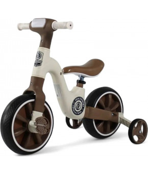 Велосипед-беговел RiverToys HealthyBaby-318 2 в 1 Brown