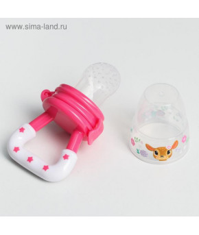 Ниблер Mum&Baby Оленята с силиконовой сеточкой