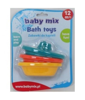 Игрушка для ванны Baby Mix Лодочки пластиковая (на листе)