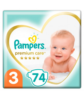 Подгузники Pampers Premium Care 3 (6-10 кг) 74шт