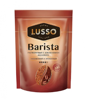 Кофе Lusso Barista растворимый с добавлением молотого 40г