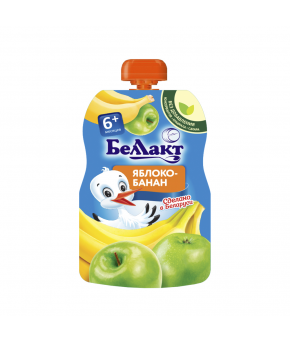 Пюре Беллакт яблоко с бананом gualapack 90г