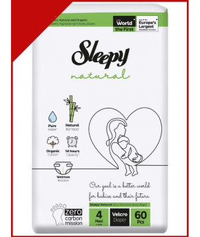 Подгузники-трусики Sleepy Natural 4 (7-14кг) 60шт