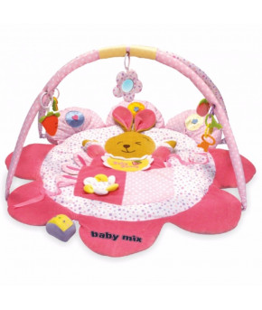 Коврик Baby mix Зайка развивающий розовый