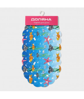 Коврик для ванны Доляна антискользящий Spa Морские игры 38х68см