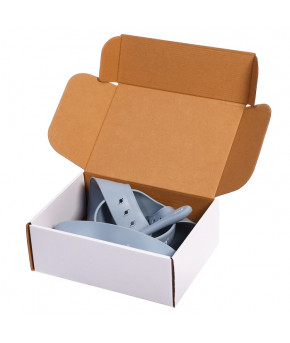 Набор для кормления Крошка Я силиконовый серый 3шт