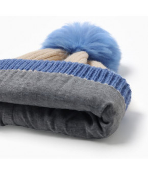 Шапка детская MINAKU голубой р-р 48-50