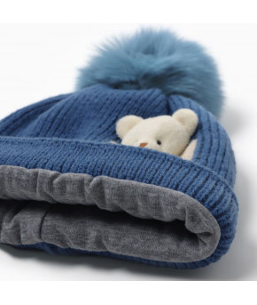 Шапка детская MINAKU синий р-р 48-50