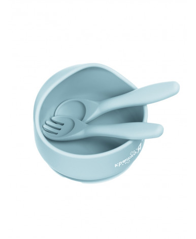 Набор для кормления Крошка Я Premium силиконовый голубой 7шт Набор для кормления Крошка Я Premium силиконовый голубой 7шт