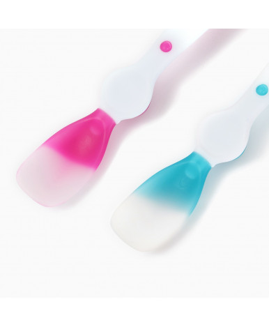 Набор ложек Mum&Baby термочувствительные розовый/бирюза 17см 2шт 5+ Набор ложек Mum&Baby термочувствительные розовый/бирюза 17см 2шт 5+