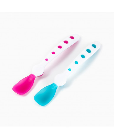 Набор ложек Mum&Baby термочувствительные розовый/бирюза 17см 2шт 5+ Набор ложек Mum&Baby термочувствительные розовый/бирюза 17см 2шт 5+