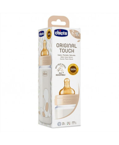 Бутылочка Chicco Original Touch Uni с латексной соской 2+ 250мл (цена за 1шт)