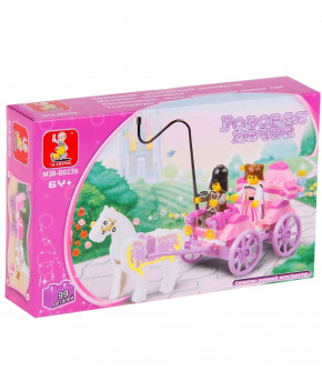 Конструктор Sluban Розовая мечта Карета принцессы (99 деталей) (в коробке)