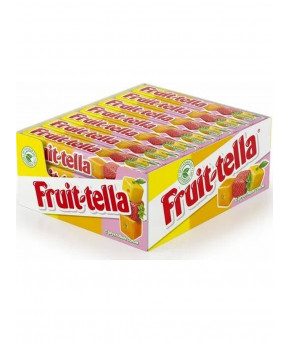 Жевательная конфета Fruit-tella со вкусом клубники,апельсин,лимон 41г