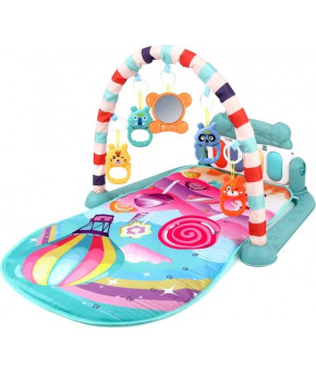 Коврик Labalu С зеркалом прямоугольный бирюзовый (на батарейках)