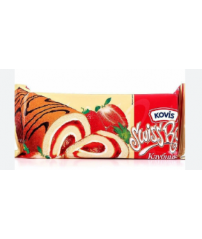 Рулет бисквитный Kovis с кремом и фруктово-ягодной начинкой клубника 175г