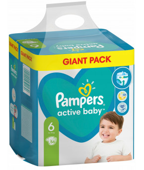 Подгузники Pampers Active Baby 6 (13-18кг) 56шт Poland