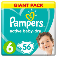 Подгузники Pampers Active Baby 6 (13-18кг) 56шт Poland