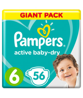 Подгузники Pampers Active Baby 6 (13-18кг) 56шт Poland