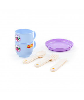 Набор детской посуды Полесье Минутка на 2 персоны 10 элементов (в сеточке)