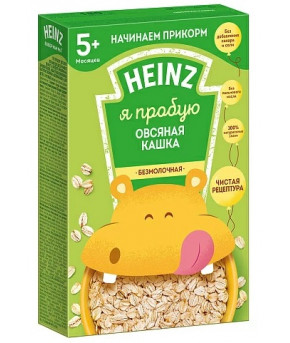 Каша Heinz овсяная первая безмолочная 180г