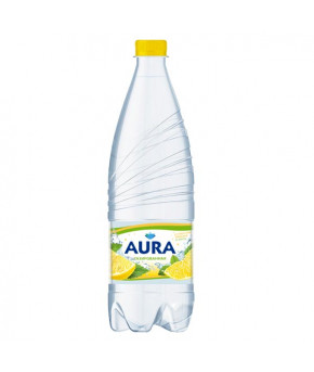 Вода Aura питьевая газированная со вкусом лимона и мяты 1,0л