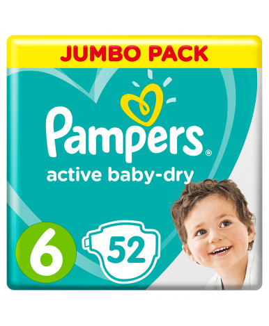 Подгузники Pampers Active Baby 6 (13-18кг) 52шт