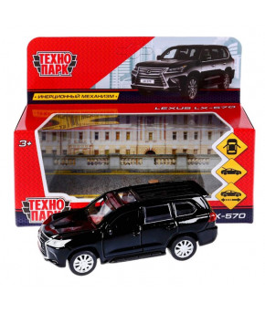 Модель Lexus LX-570 1:60 инерционный черный (в коробке)