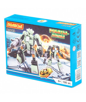 Конструктор Полесье Классик Роботы-воины-1.1 100 элементов (в коробке)