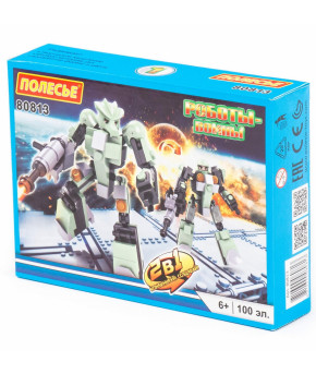 Конструктор Полесье Классик Роботы-воины-1.1 100 элементов (в коробке)